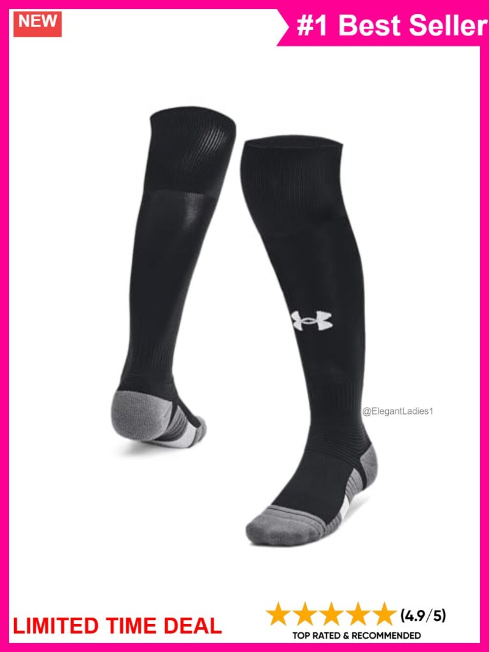 Over the Calf Athletic Socks Medium Cushion Arch Support Cleat Socks